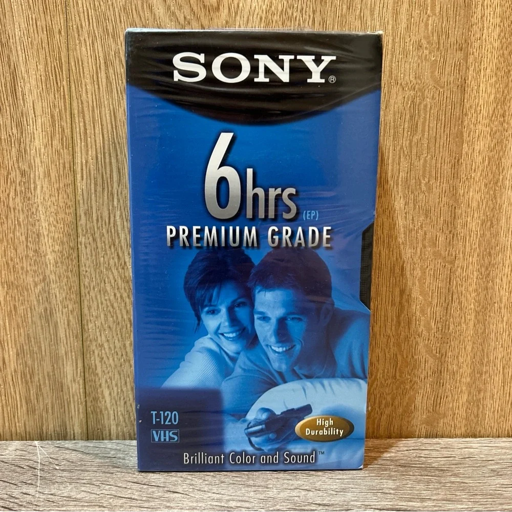 SONY Premium Grade T-120 VHS Tape Brand New Sealed 6 Hour